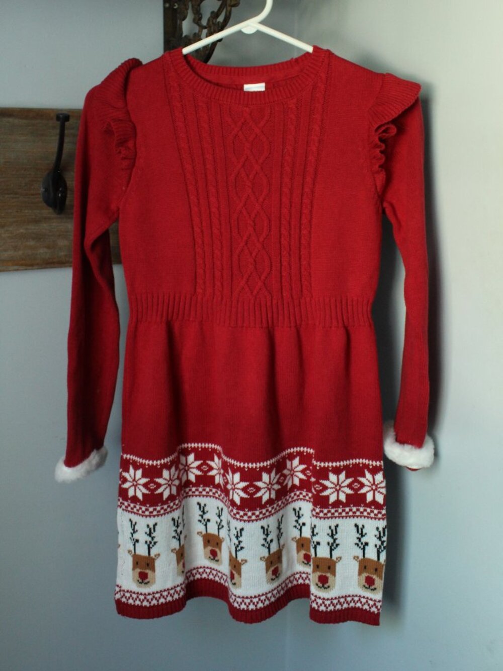 Gymboree Size 10 Cotton Knit Dress Burgundy/Red